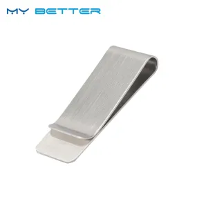 1Pc High Quality Stainless Steel Metal Money Clip Fashion Simple Silver Dollar Cash Clamp Holder Wal