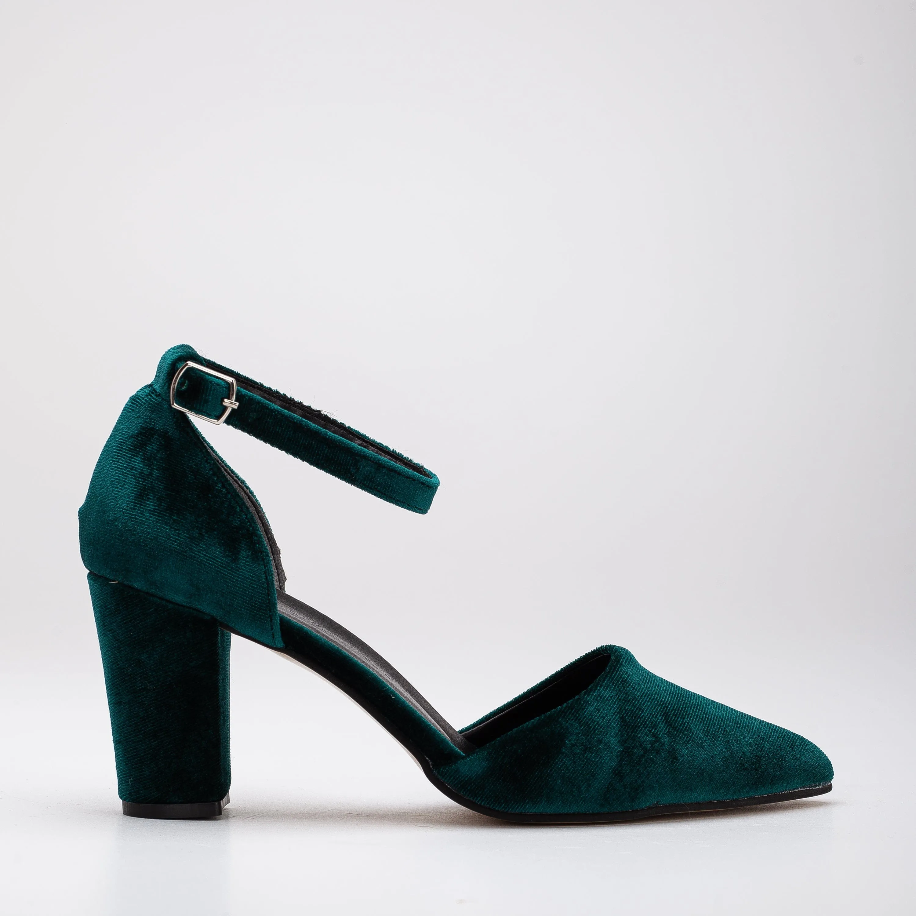 Agnes Vegan Leather Pearl Heels | Green