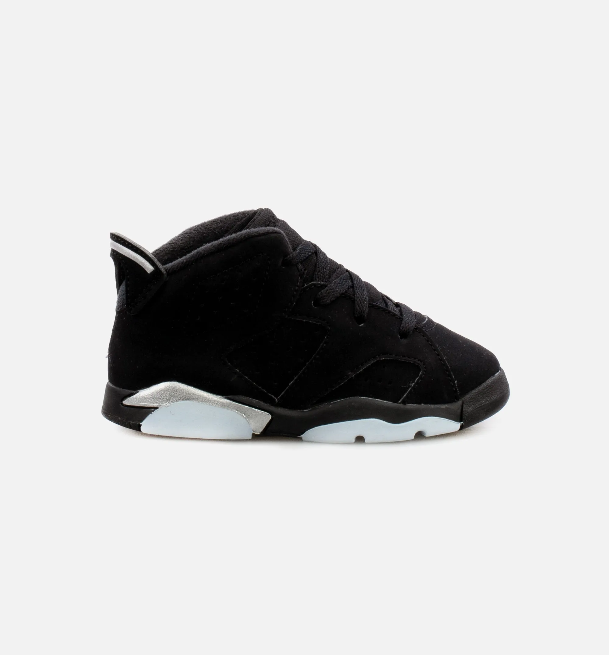 Air Jordan 6 Retro Metallic Silver Infant Toddler Lifestyle Shoe - Black