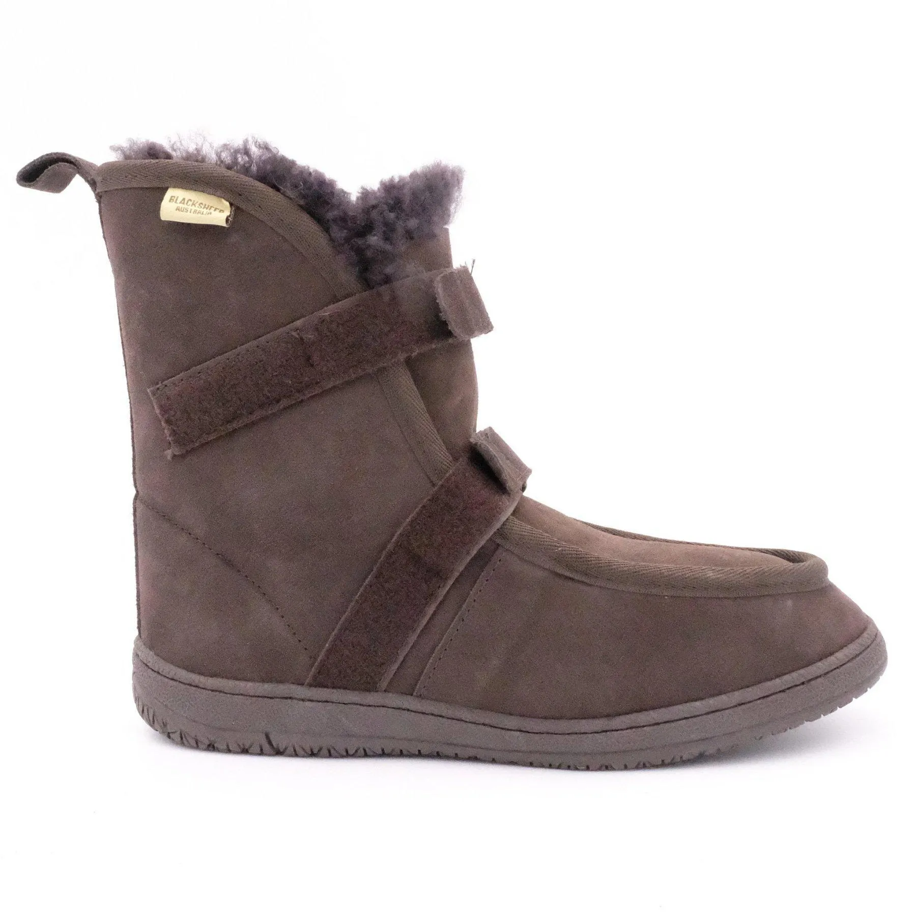 Alpine - 2 Hook and Loop Strap UGG Boots - Black Sheep Australia Medical Sheepskin Healthcare Range