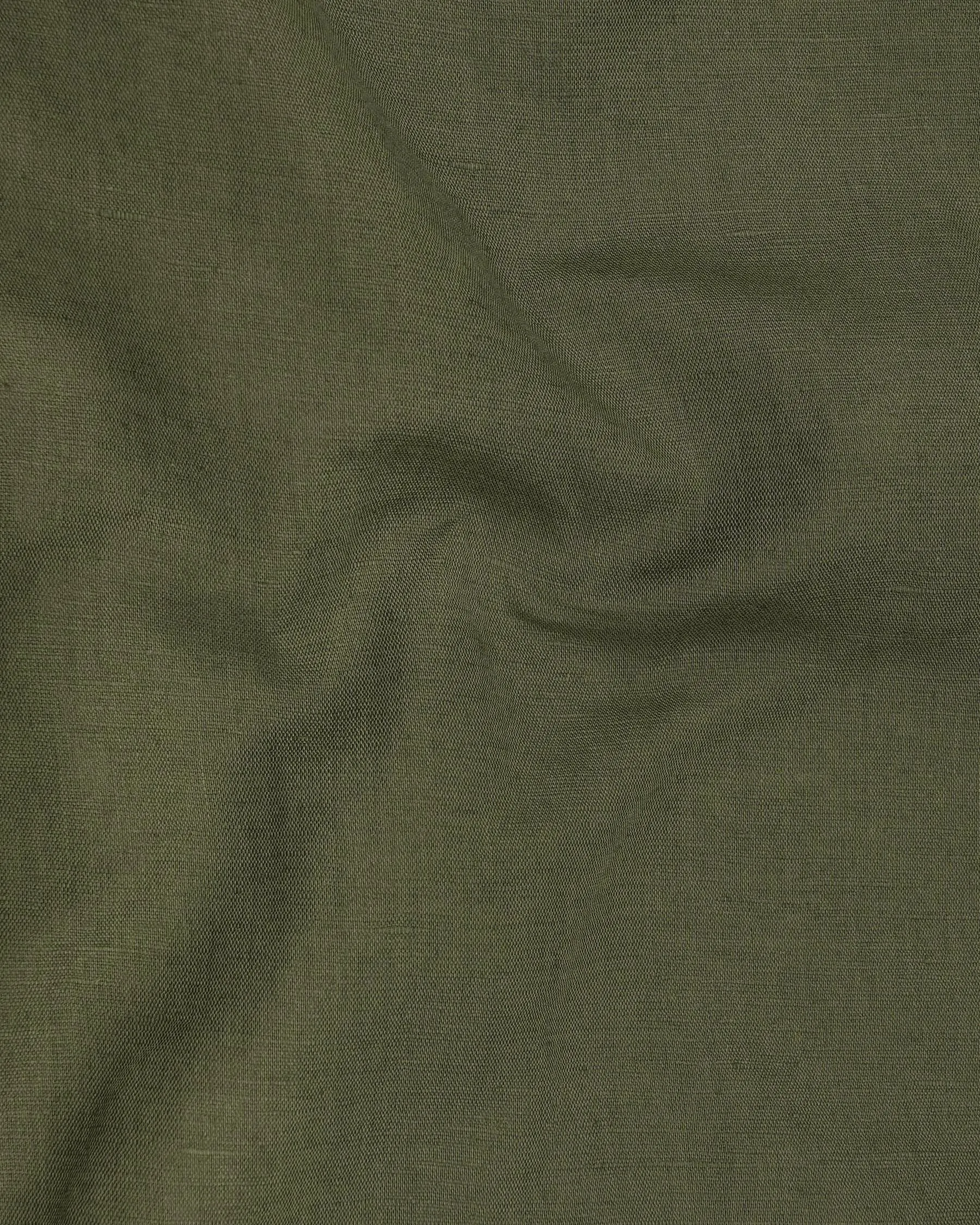 Asparagus Green Luxurious Linen Buttondown Shirt