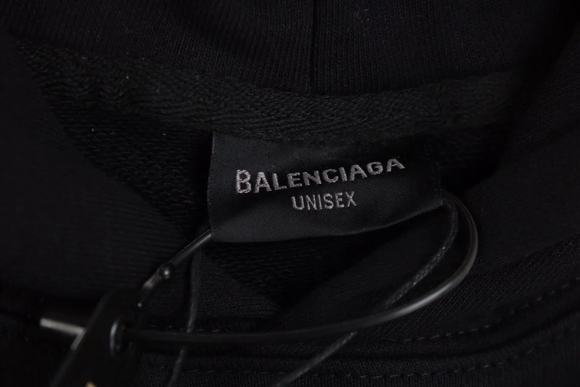 Balenciaga Black Graphic Hoodie