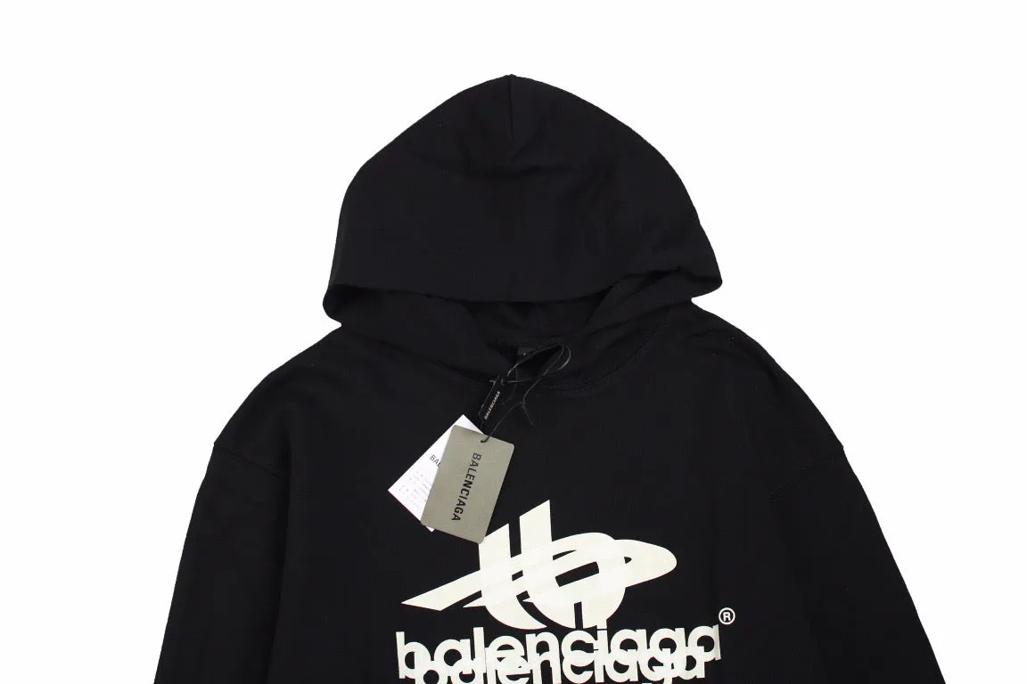 Balenciaga Black Graphic Hoodie