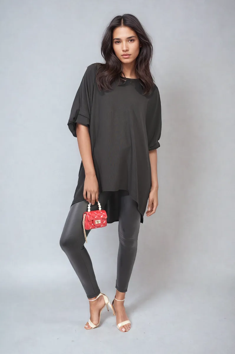 Balloon Sleeve Oversized Top