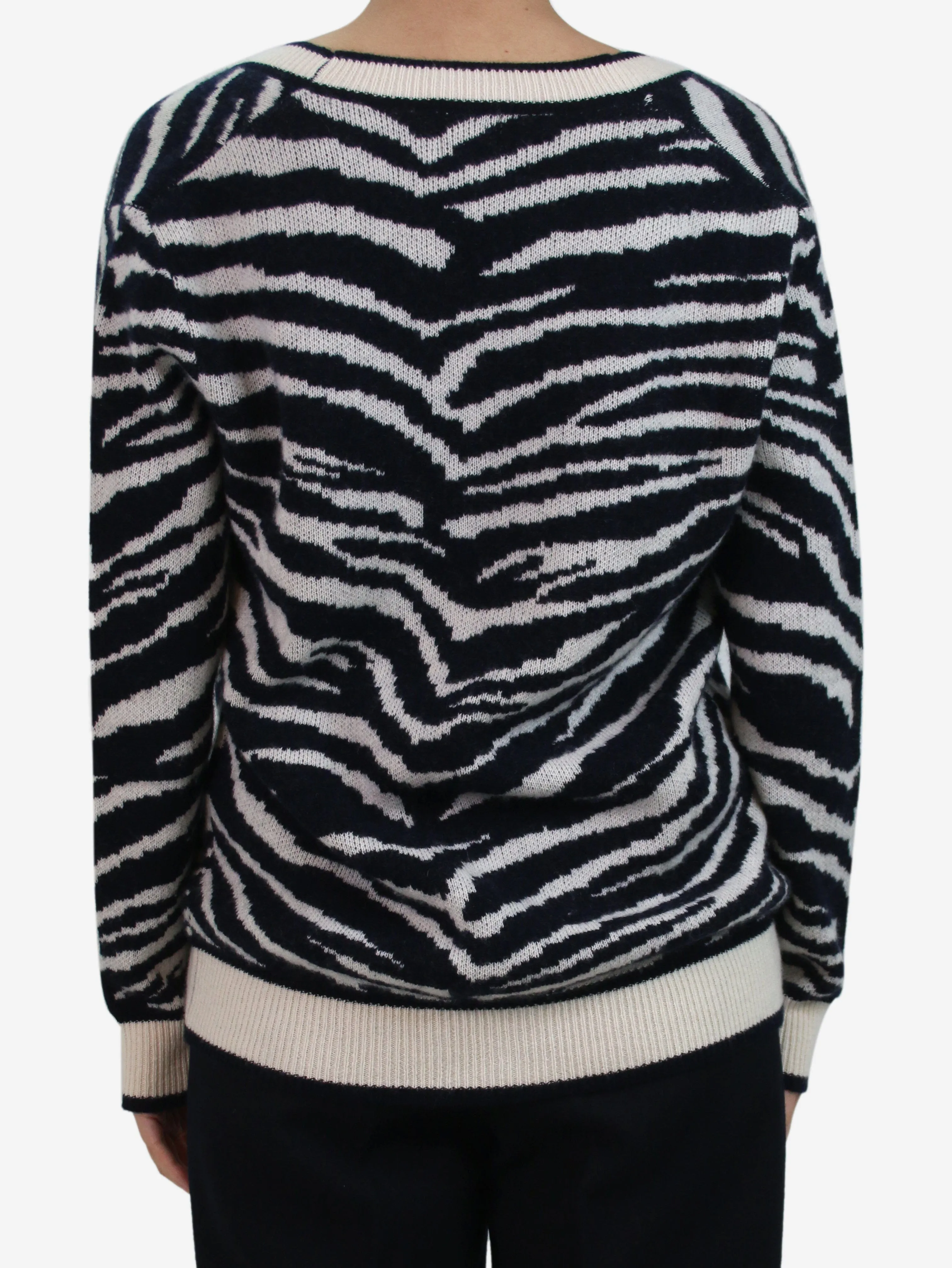 Blue zebra patterned cardigan - size S