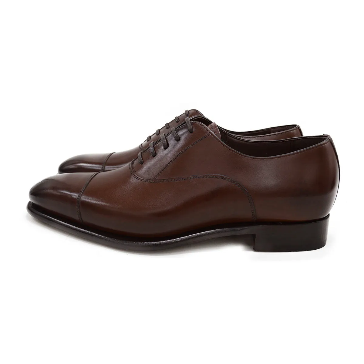 Carlos Santos Straight Cap Oxford (1120)- Dark Brown