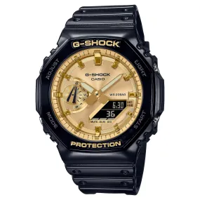 Casio G-Shock Black CasiOak Gold Metallic Glossy Watch GA2100GB-1A