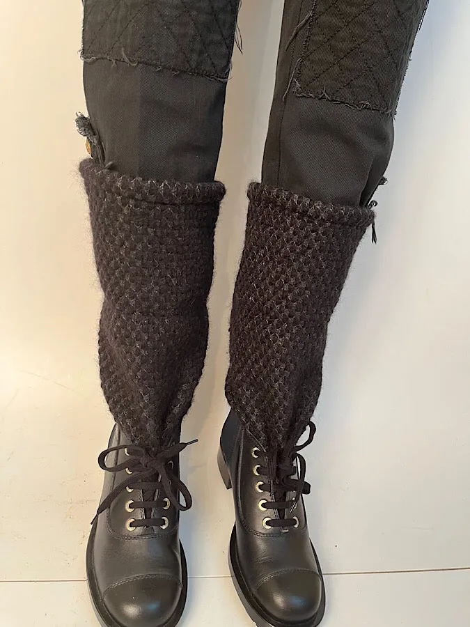 Chanel 11A, 2011 Fall Runway Black Leather Boots EU 39 US 8.5/9