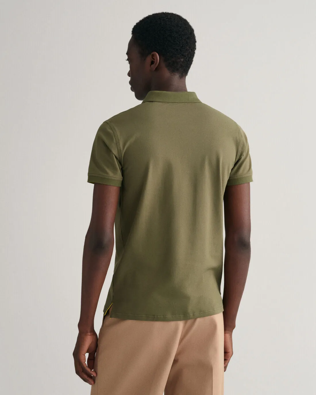 Contrast Collar Pique Polo - Racing Green