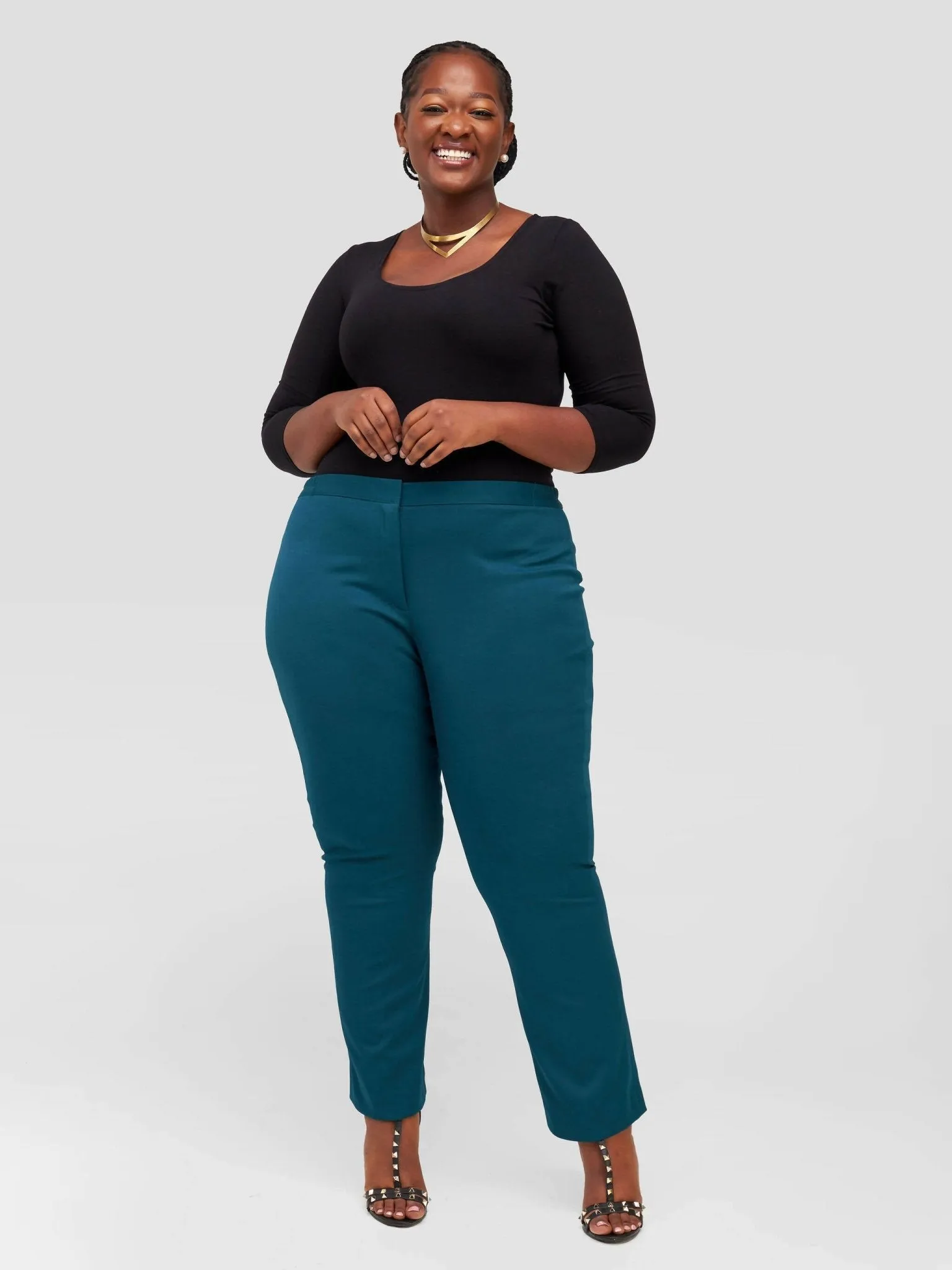 Curves BD Pants - Dark Teal