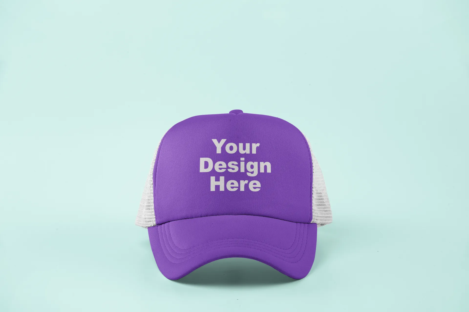 Customizable (vinyl or print) Trucker hat with contrast stitching