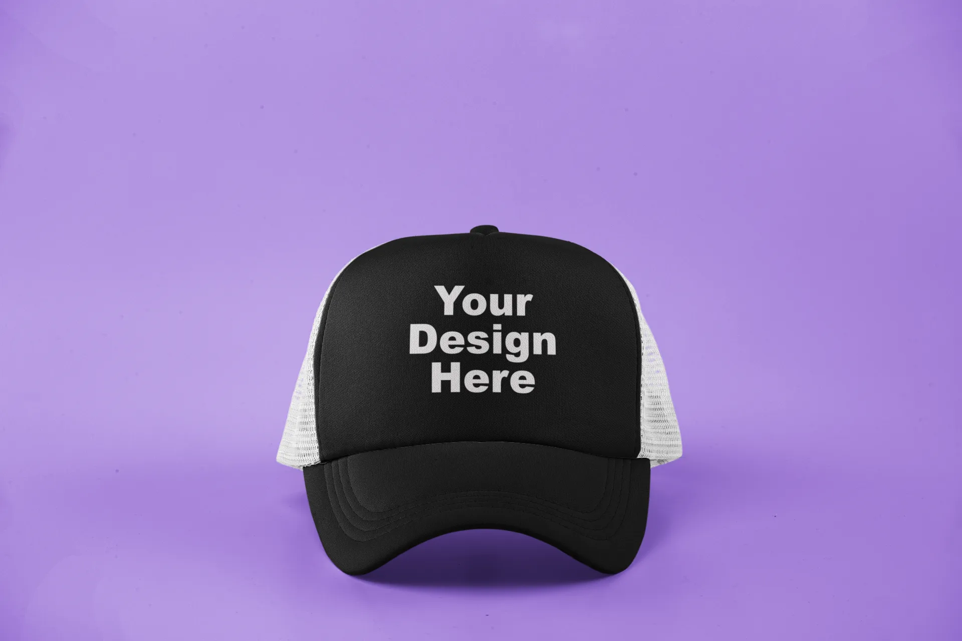 Customizable (vinyl or print) Trucker hat with contrast stitching