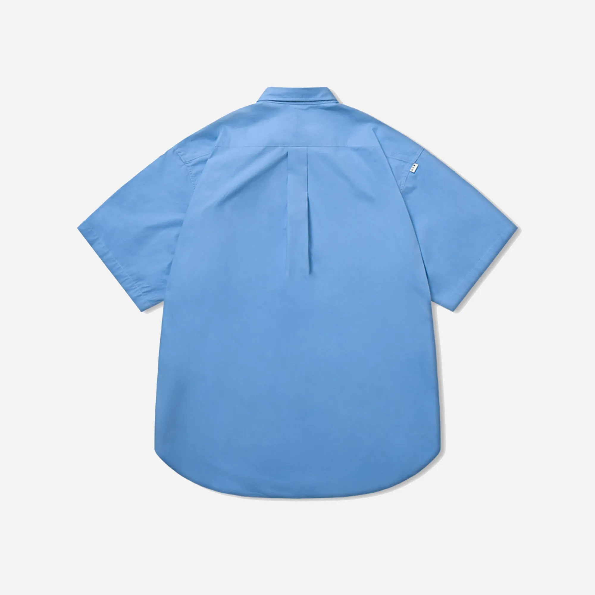 ELEMENTARY POCKET BIG HALF SHIRT - SAX BLUE