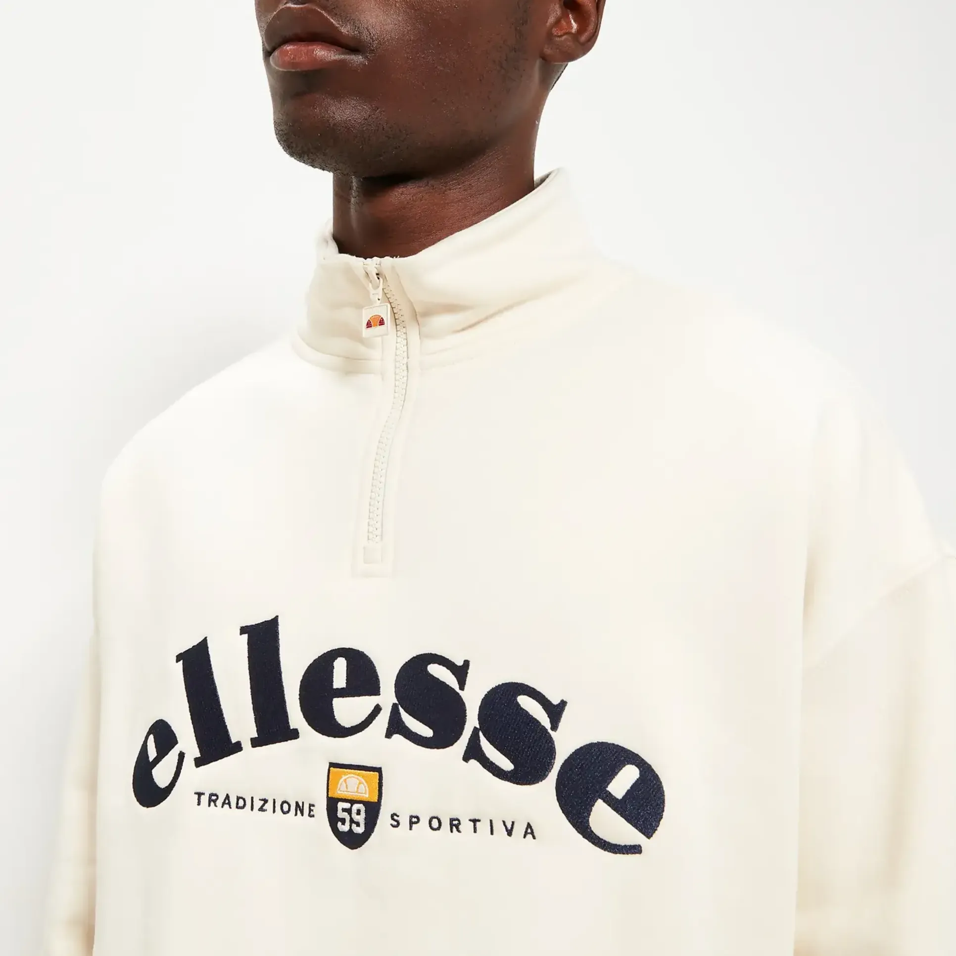 Ellesse Roane 1/4 Zip Top Off White