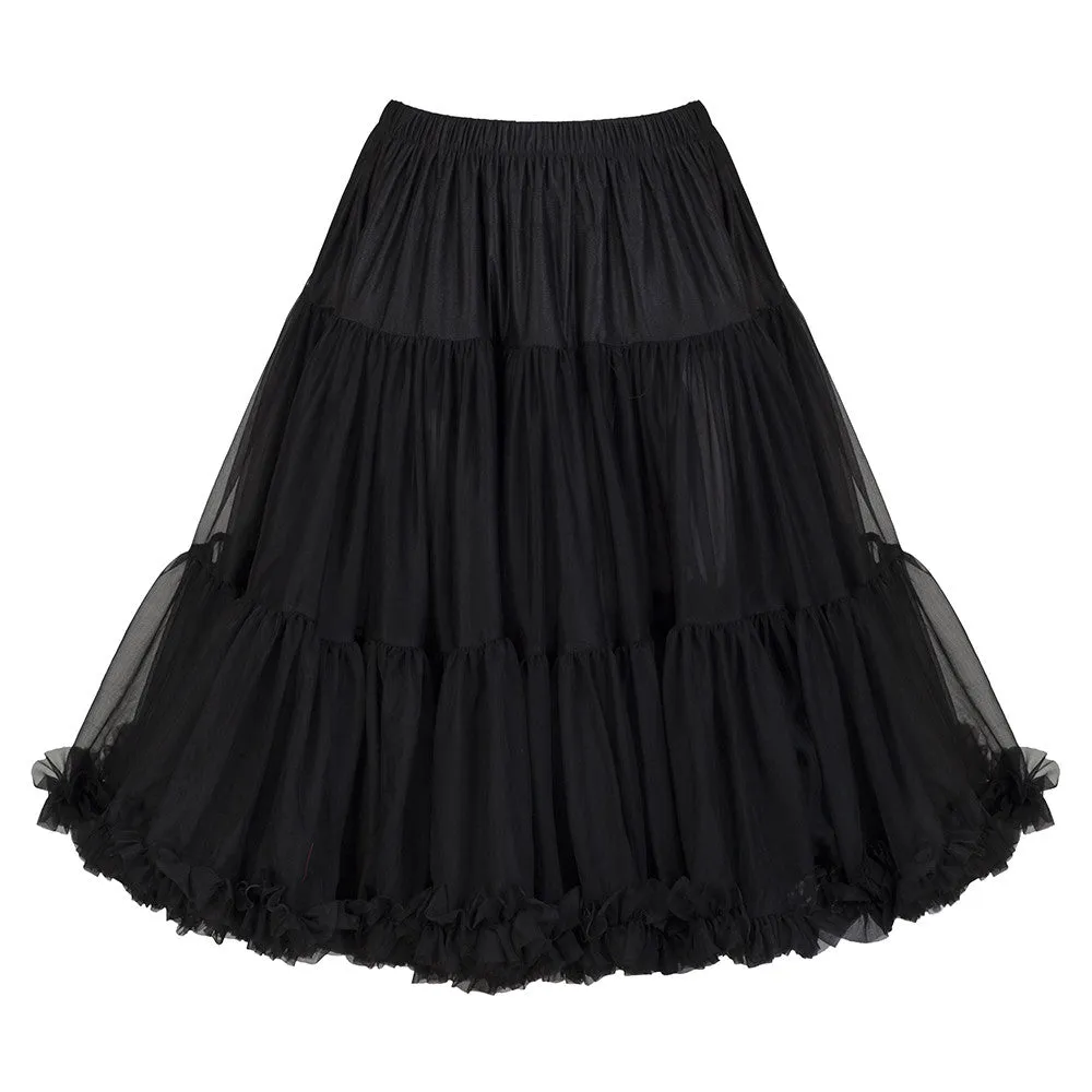 EXTRA VOLUME Black Net Vintage Rockabilly 50s Petticoat Skirt