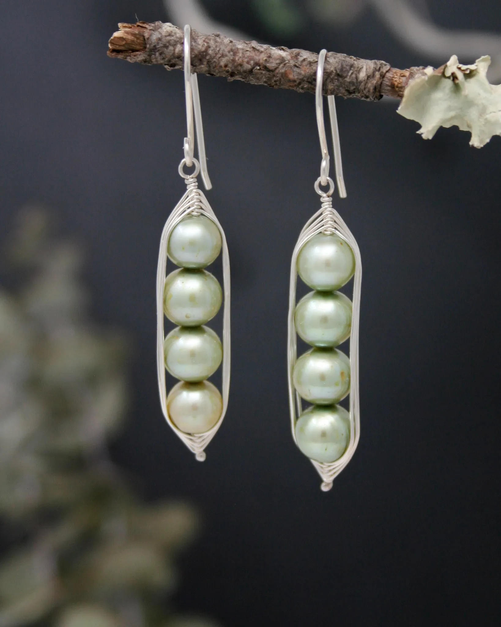 Four peas in a pod earrings [made to order]