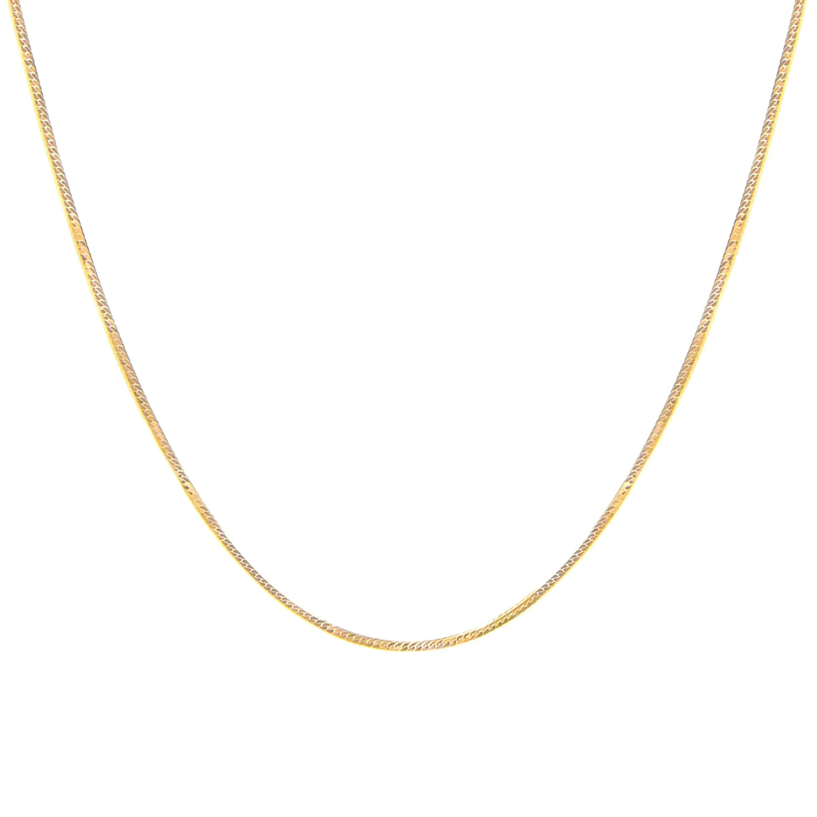 Herringbone Chain Necklace | 10k Gold