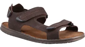 Hush Puppies Neville Quarter Strap Mens Leather Touch Fastening Sandal