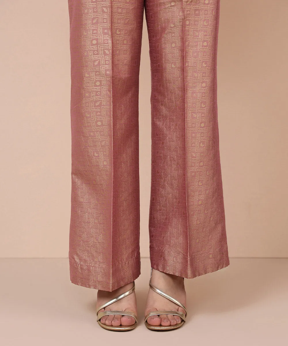 Jacquard Boot-cut Pants