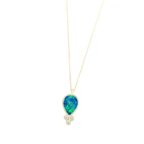 Lilly Doublet Opal 18k Yellow Gold Necklace