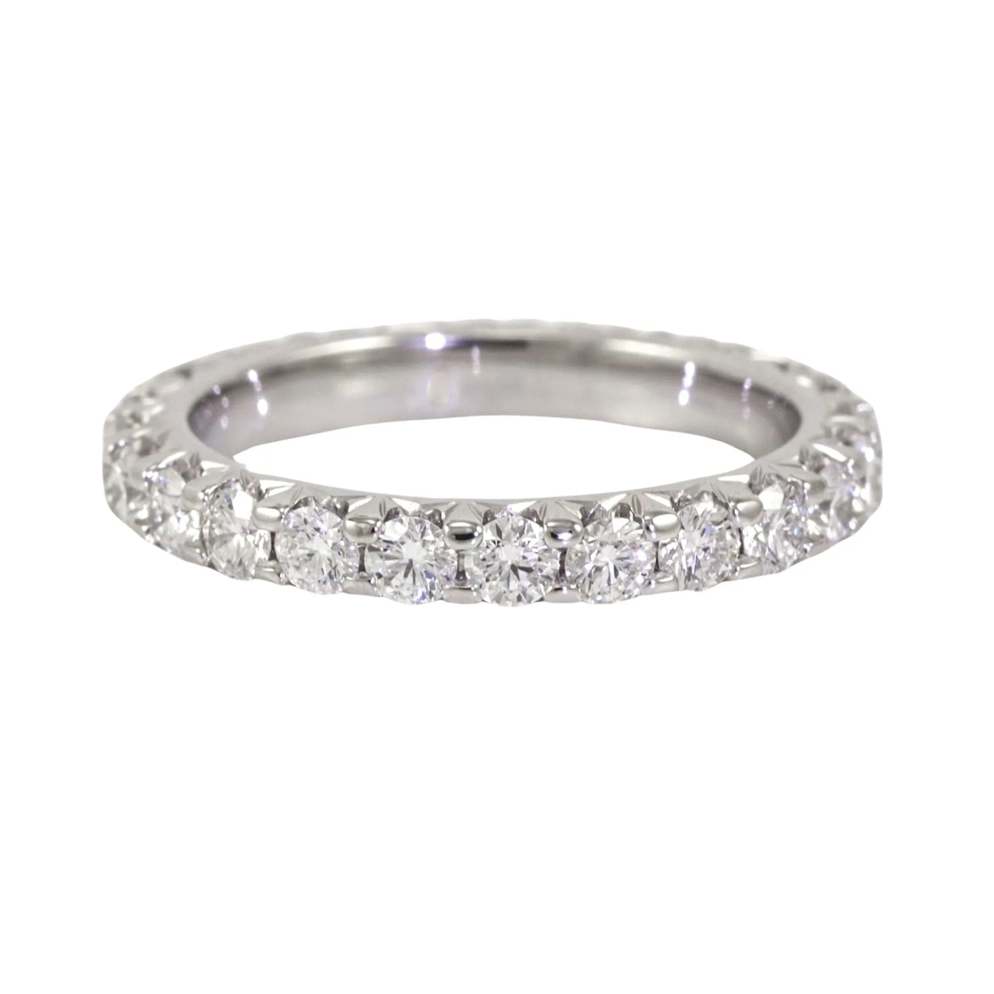 MARK PATTERSON PLATINUM SHARED PRONG ETERNITY BAND 1.55CTW