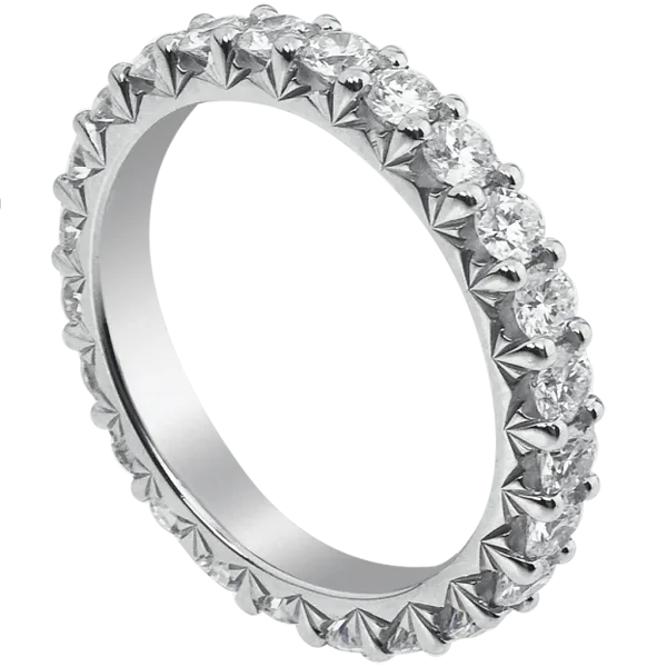 MARK PATTERSON PLATINUM SHARED PRONG ETERNITY BAND 1.55CTW