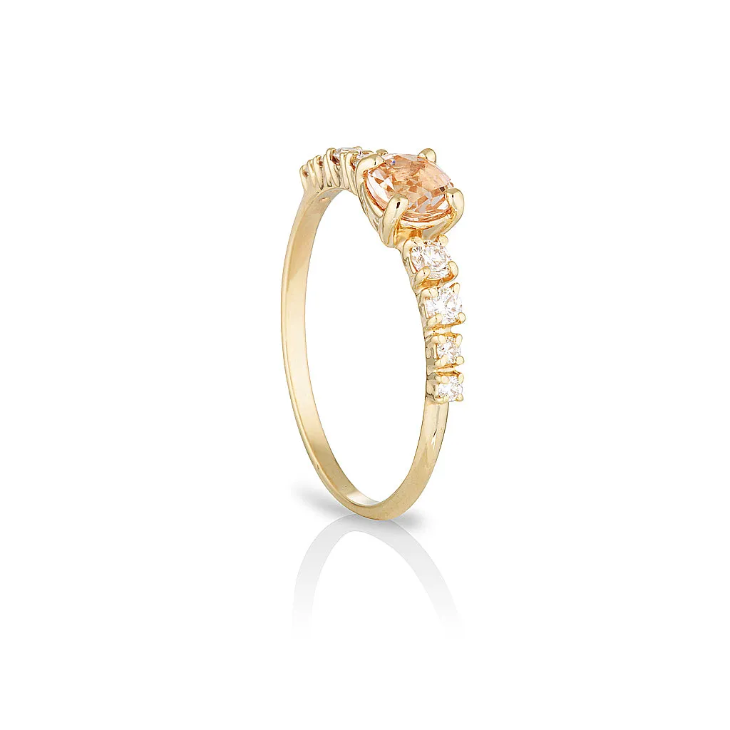 Maya large II | morganite & diamonds