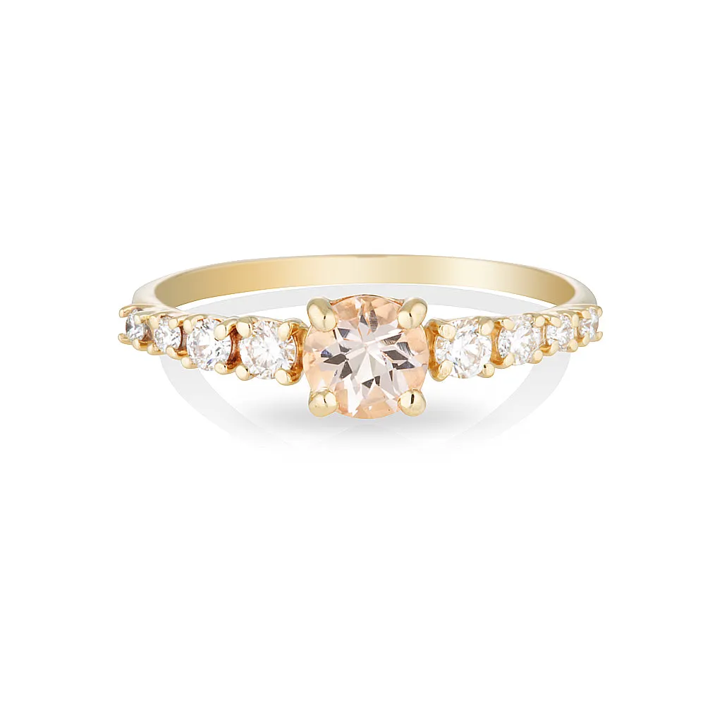 Maya large II | morganite & diamonds