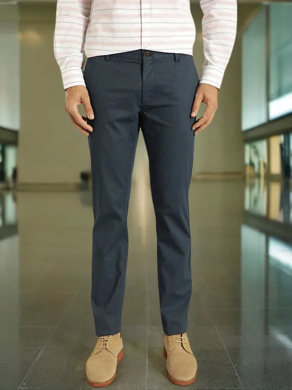 Men Brooklyn Fit Polyester Blend Trouser