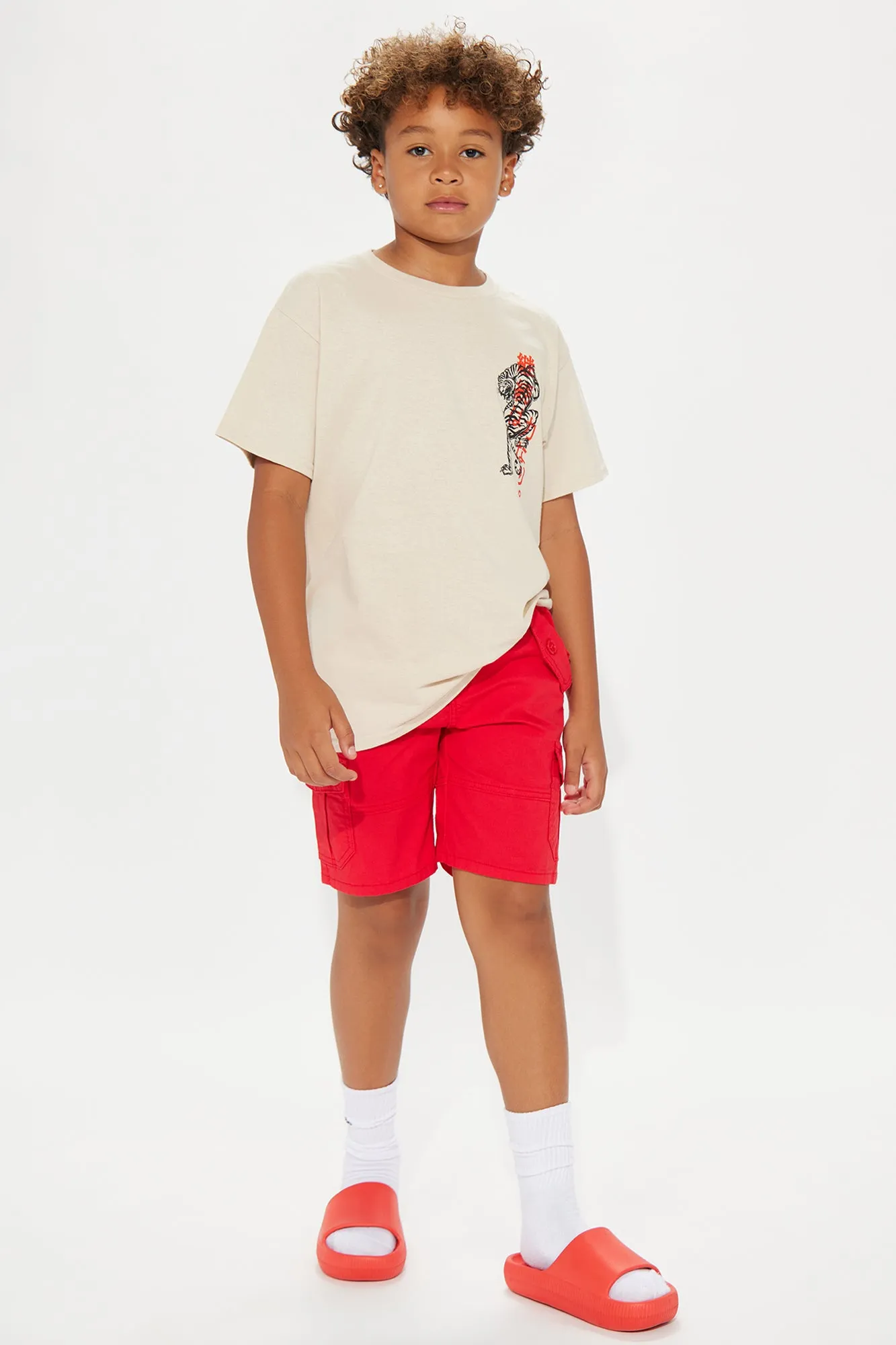 Mini Count On Me Ripstop Cargo Short - Red