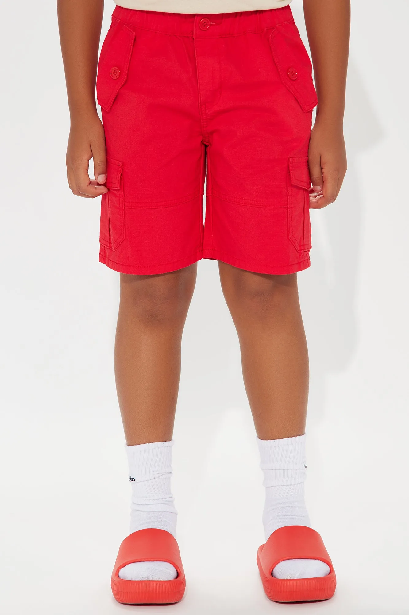 Mini Count On Me Ripstop Cargo Short - Red