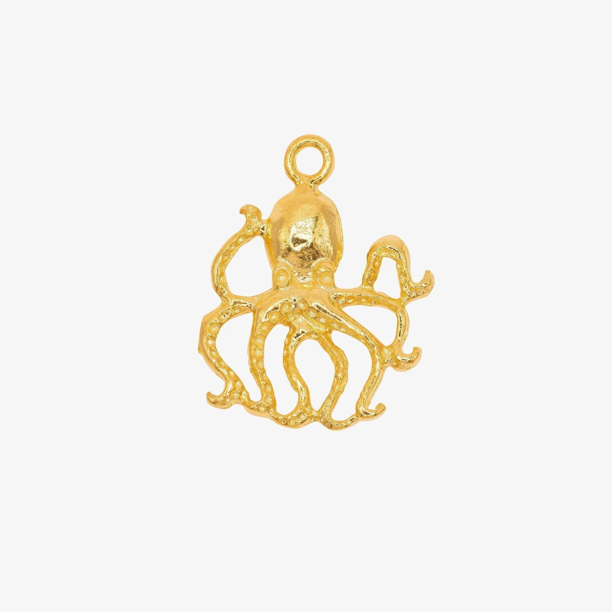 Octopus Charm Wholesale 14K Gold, Solid 14K Gold, G200