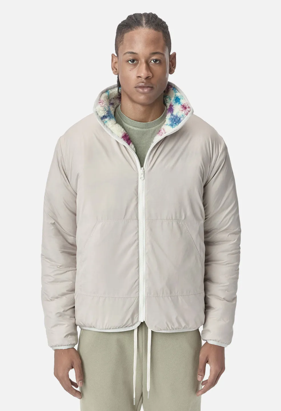 Polar Fleece Full Zip / Digital Camo Ivory