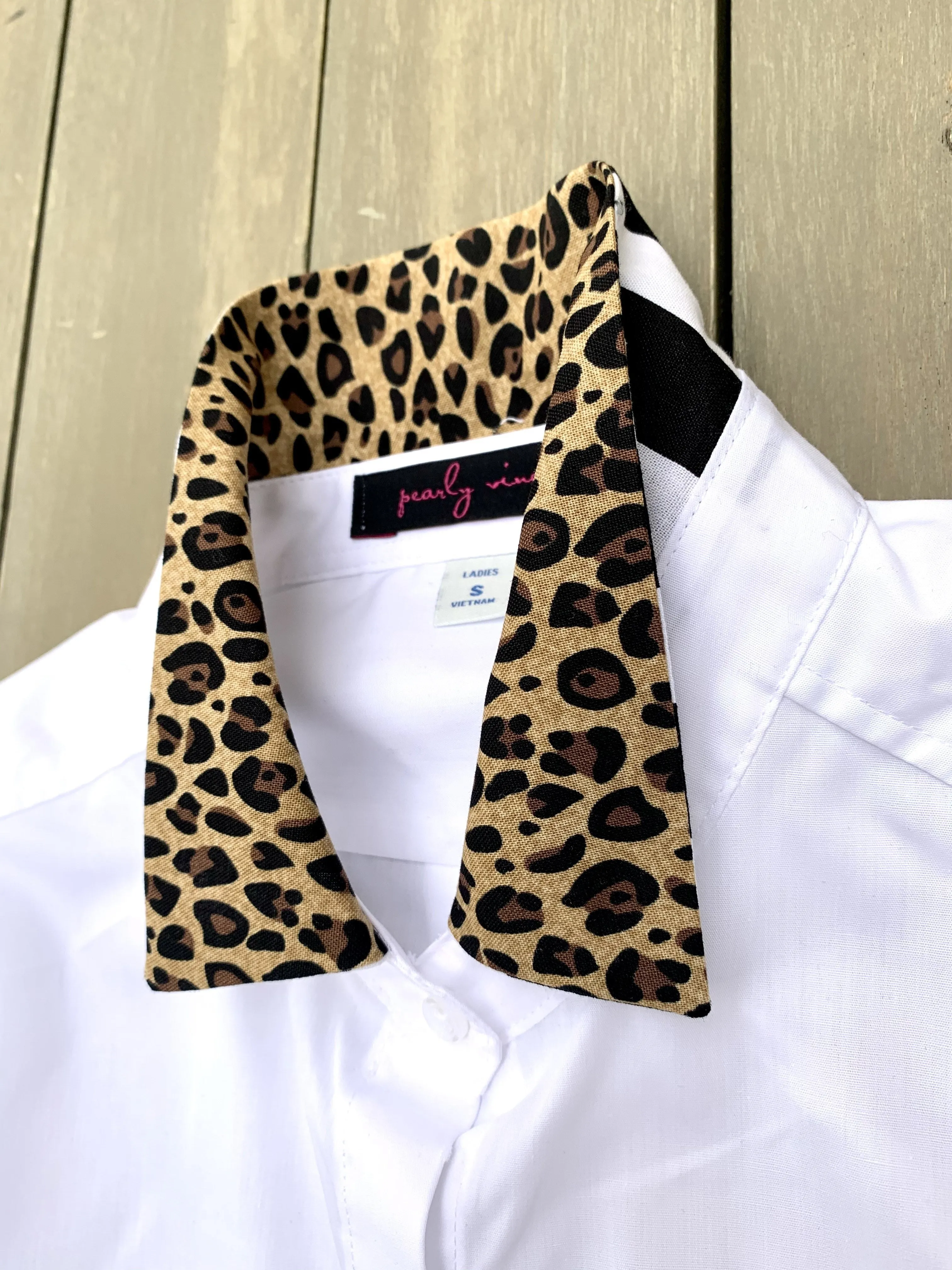 SALE - M & 2XL ONLY - Elizabeth 3/4 Sleeve Shirt w Cheetah and Stripe (3413) *FINAL SALE*