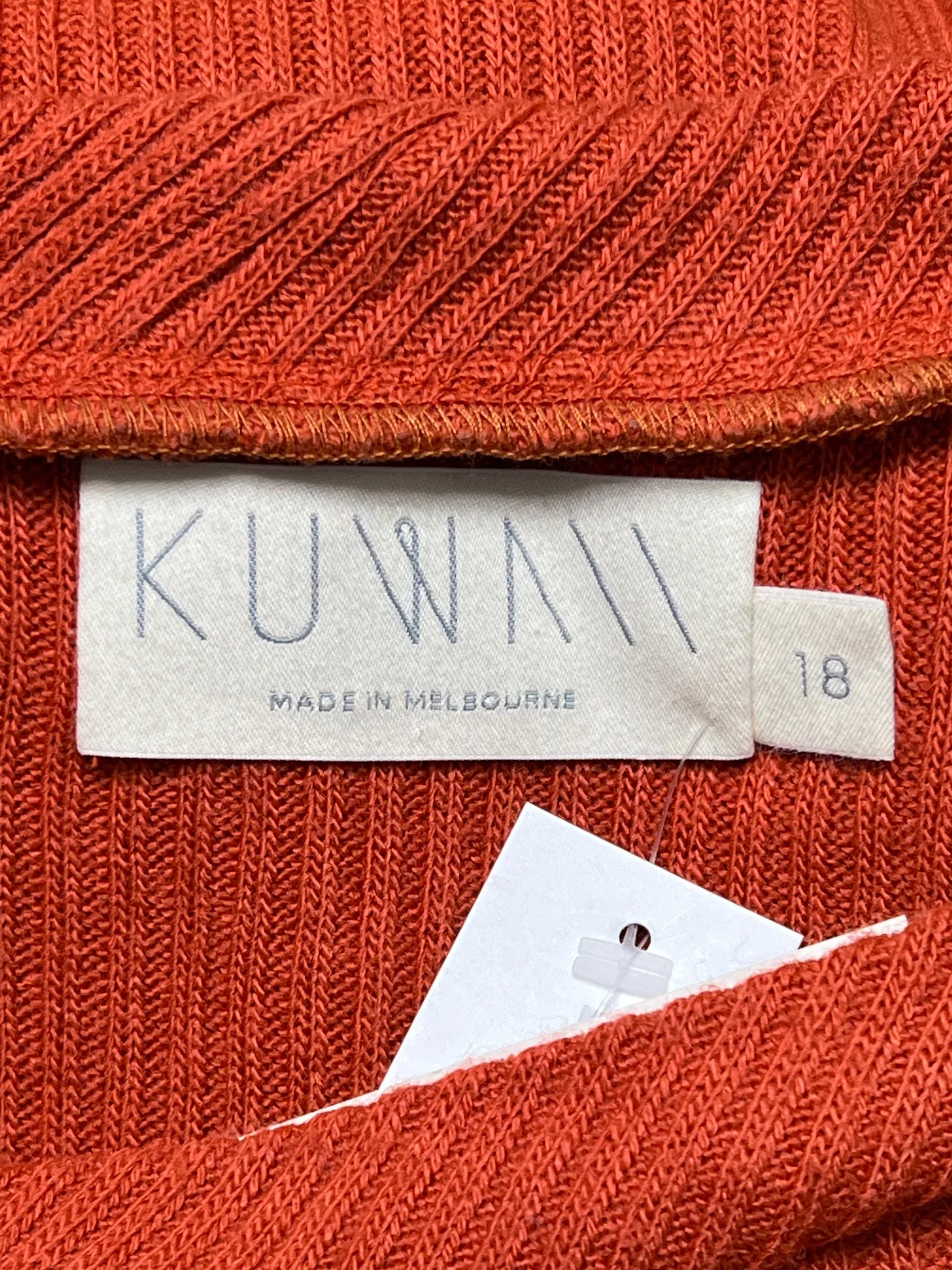 Size 18 - Kuwaii Orange Rib Knit Top