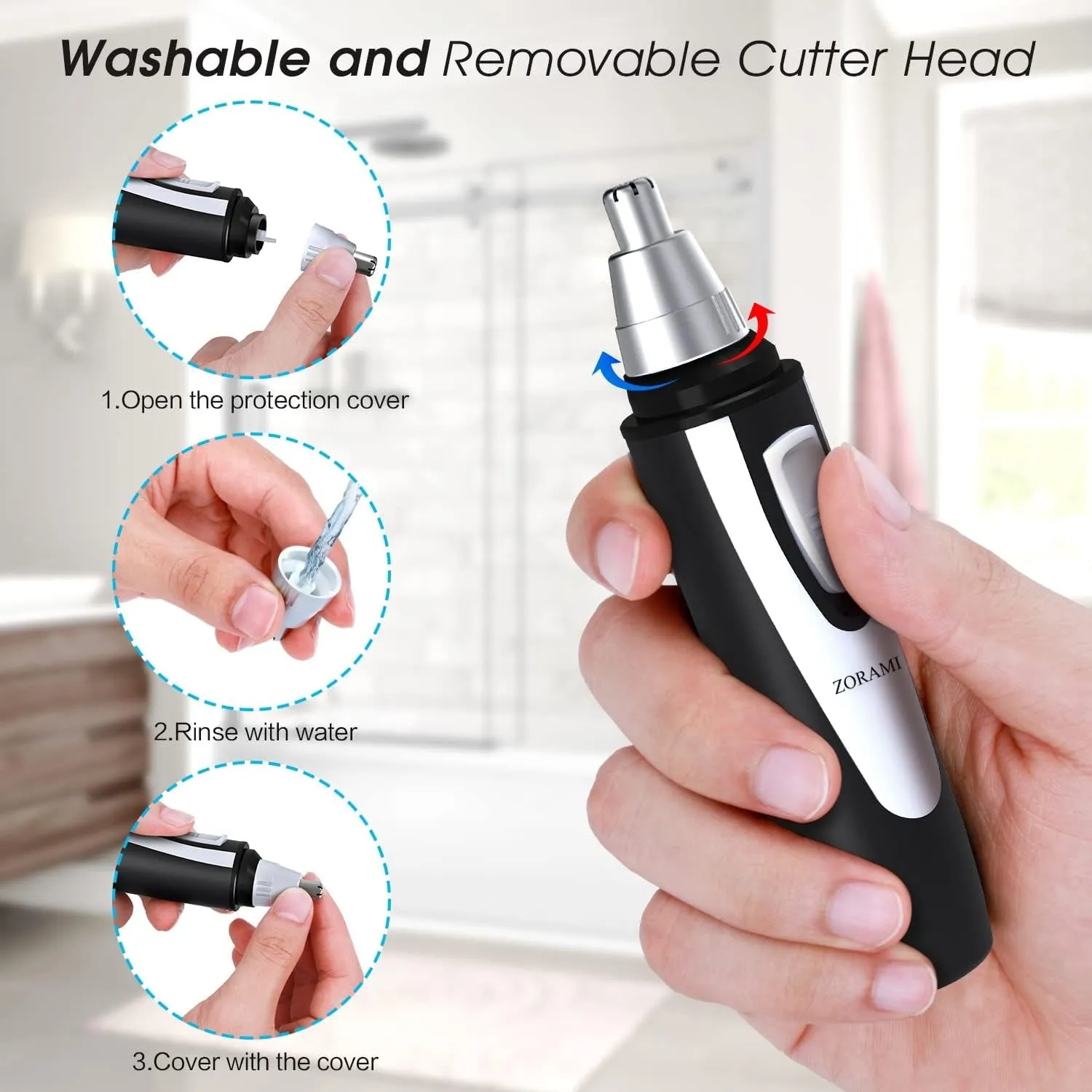 Spring Ear and Nose Hair Trimmer Clipper