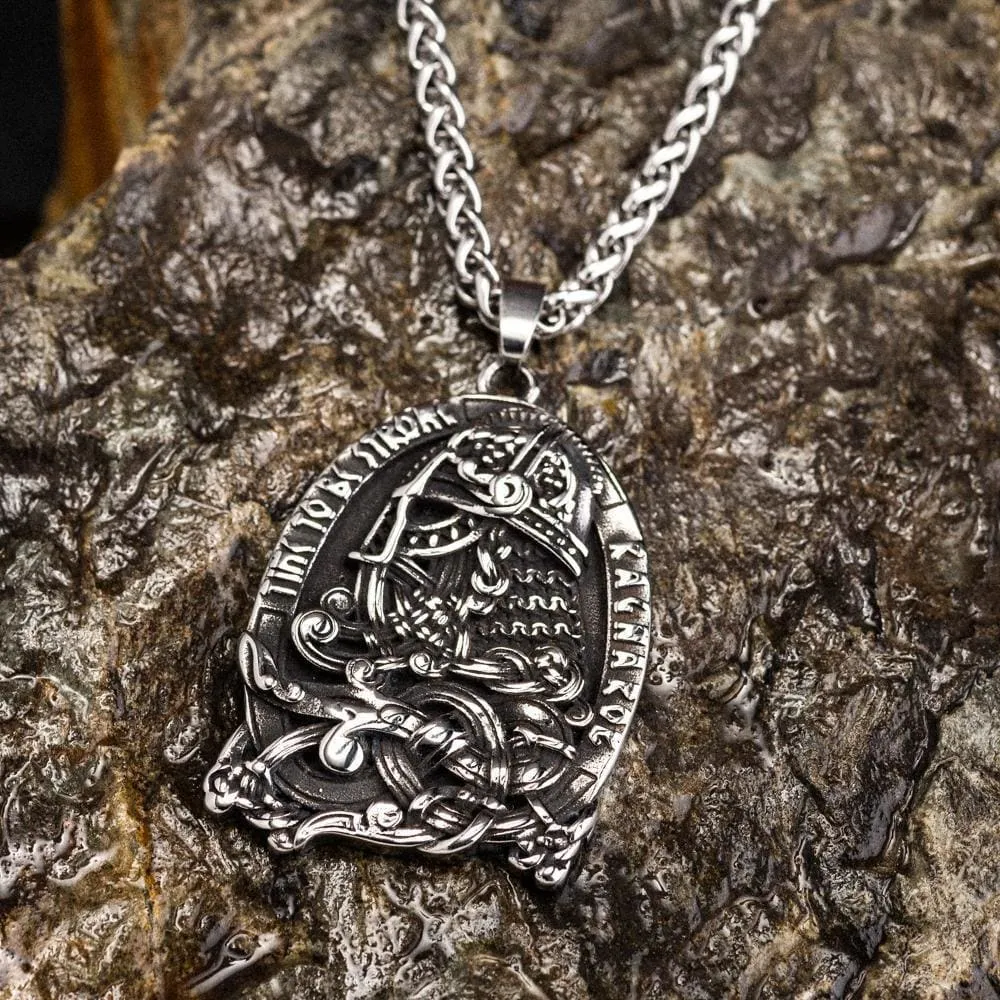 Stainless Steel Viking Warrior Ragnarok Necklace