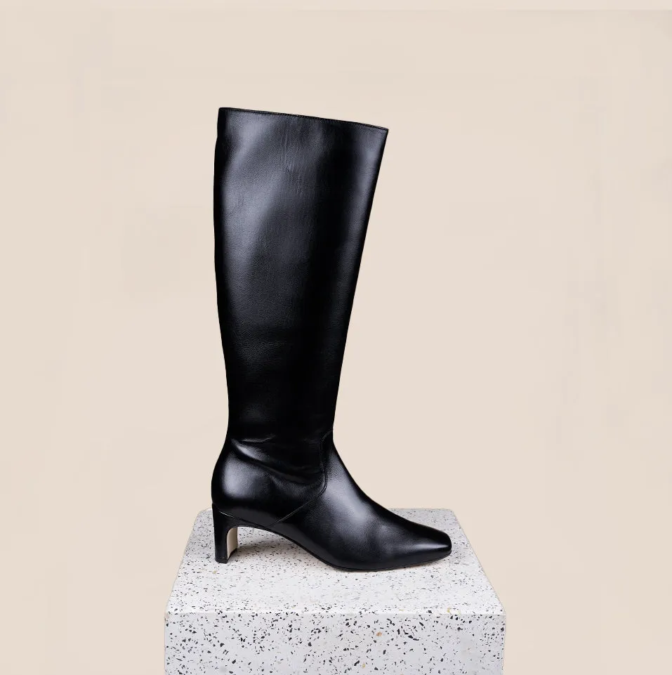 Stella - Black Calf Leather