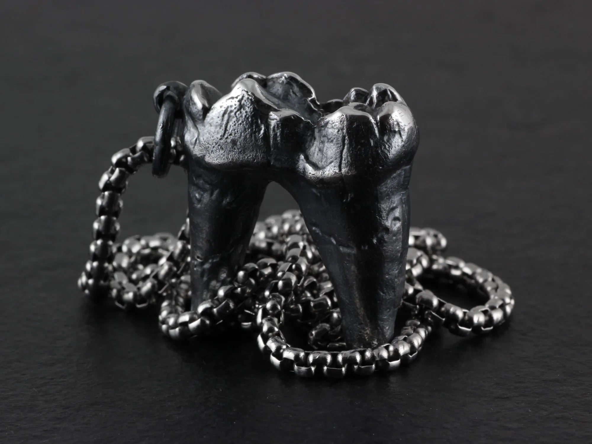 Sterling Silver Molar Tooth Necklace