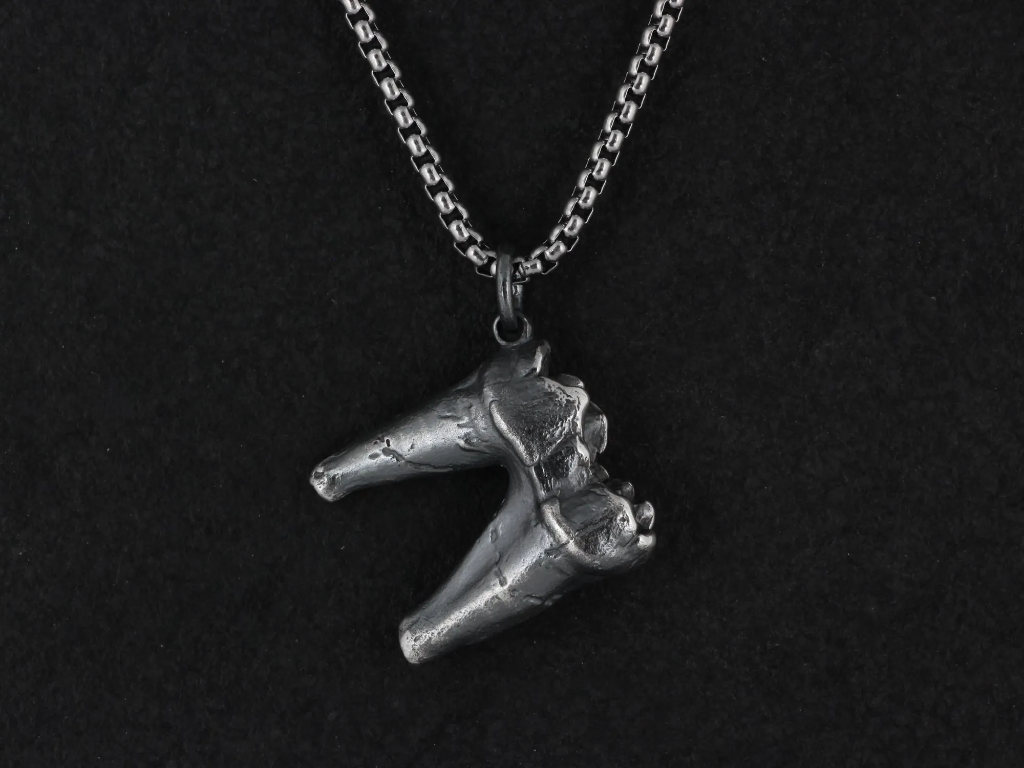 Sterling Silver Molar Tooth Necklace