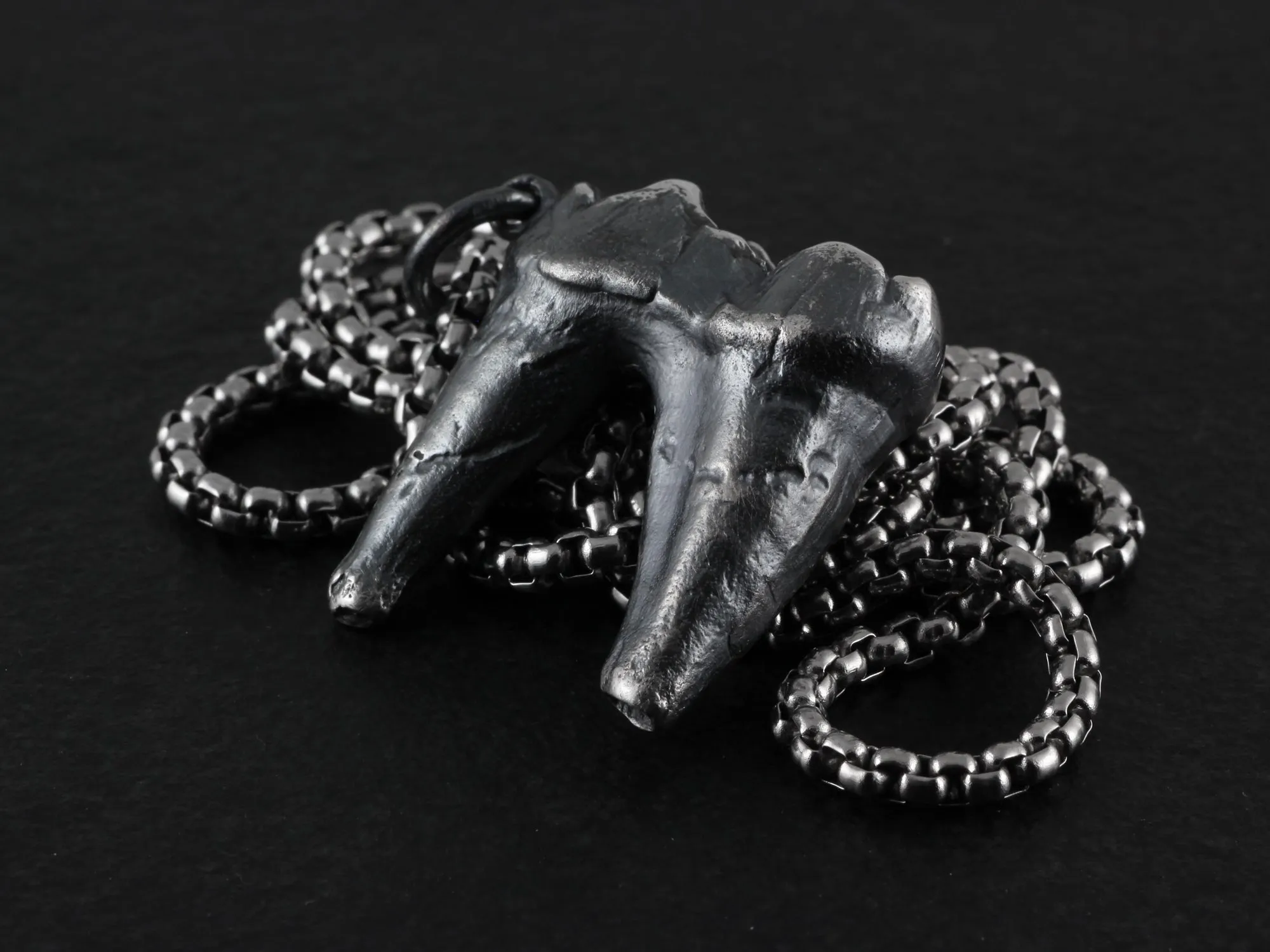 Sterling Silver Molar Tooth Necklace