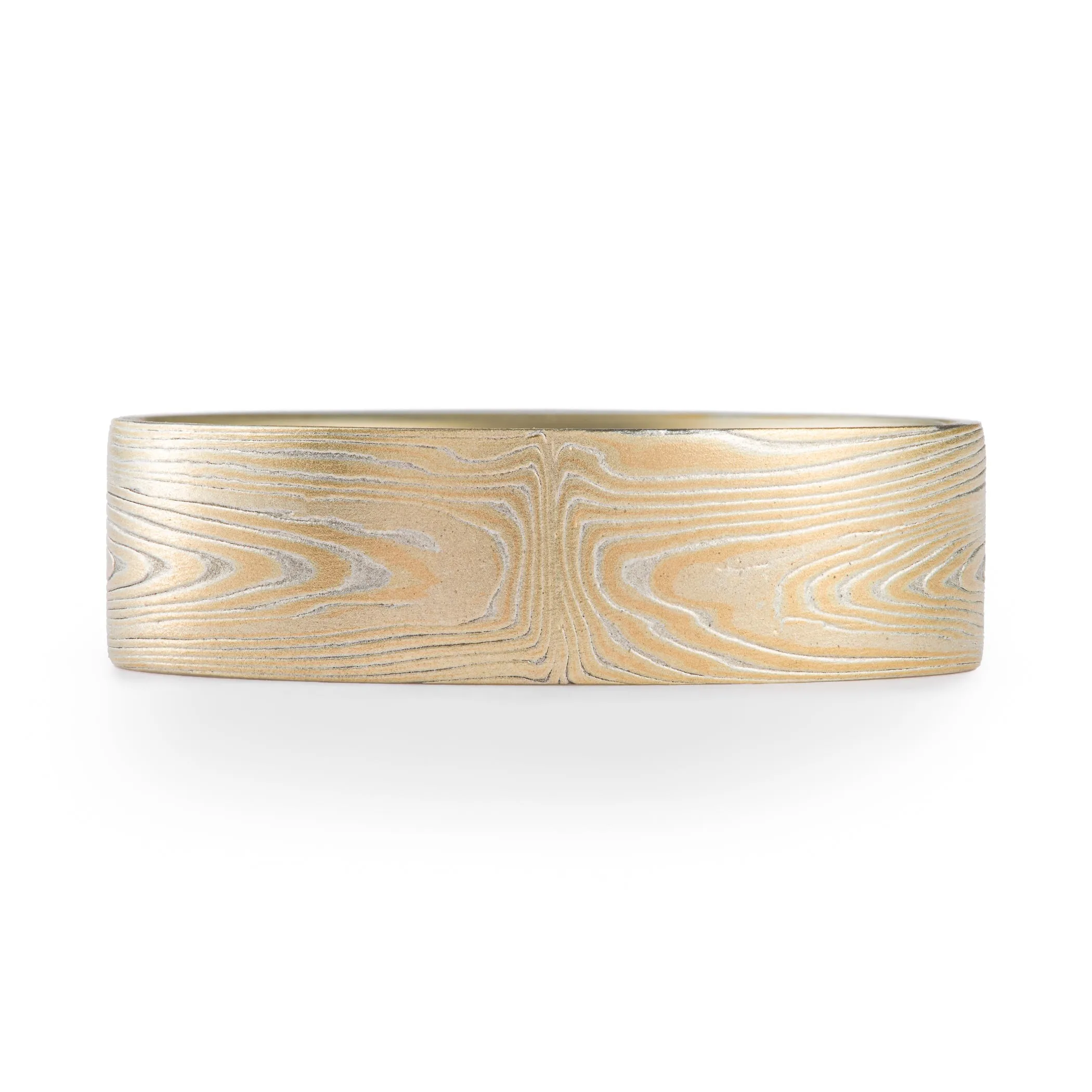 Subtle Wedding Band in Vortex Pattern and Spark Palette