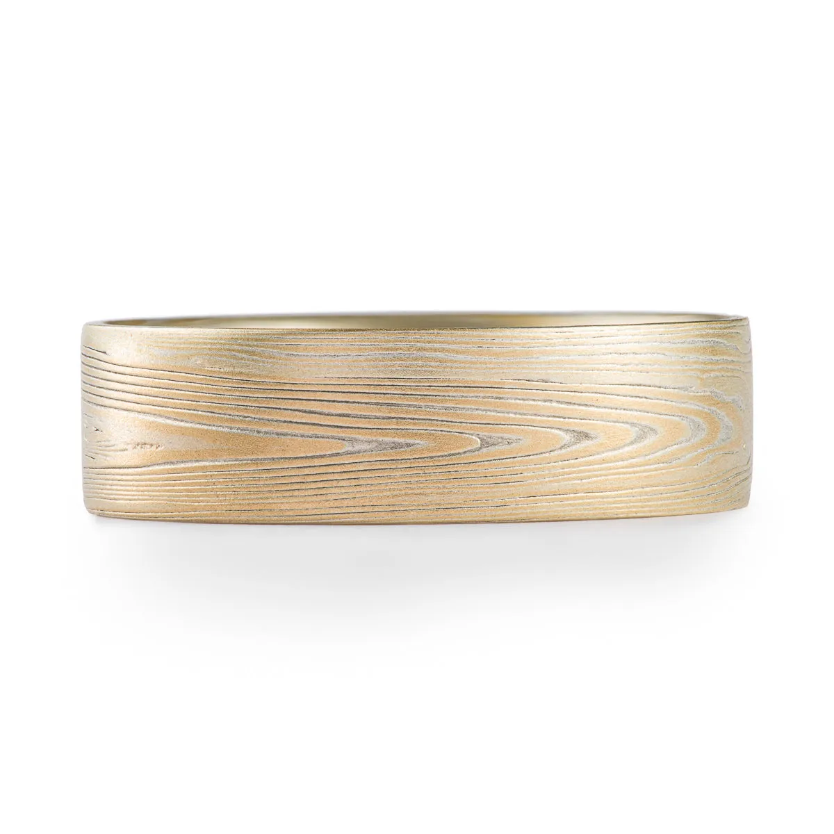 Subtle Wedding Band in Vortex Pattern and Spark Palette