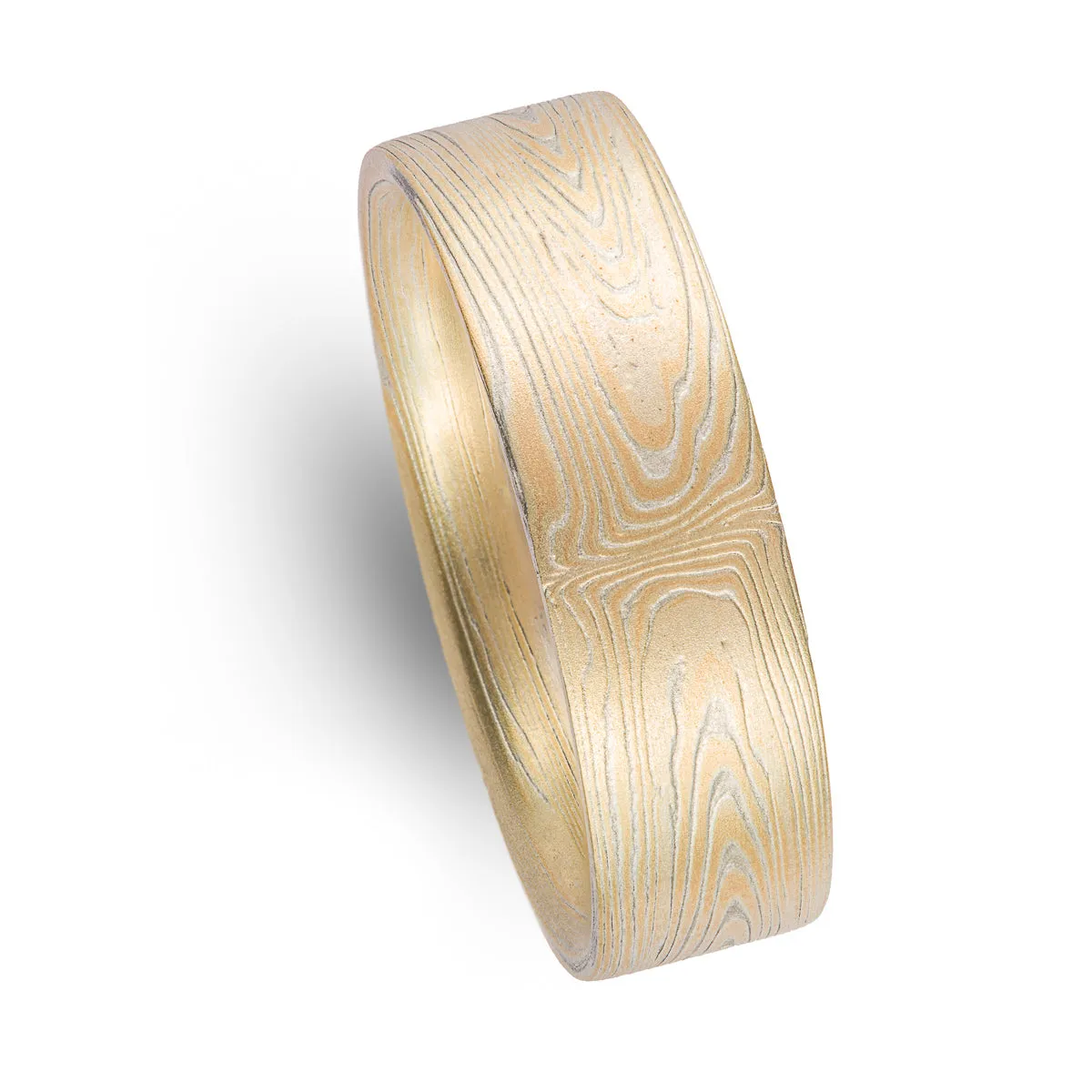 Subtle Wedding Band in Vortex Pattern and Spark Palette