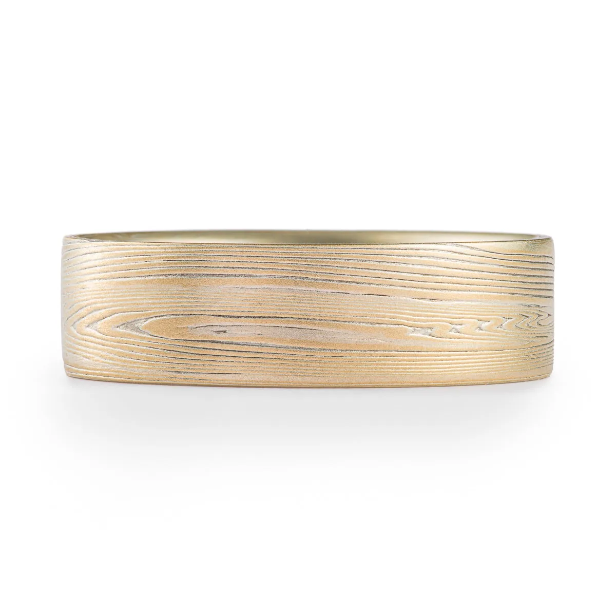 Subtle Wedding Band in Vortex Pattern and Spark Palette