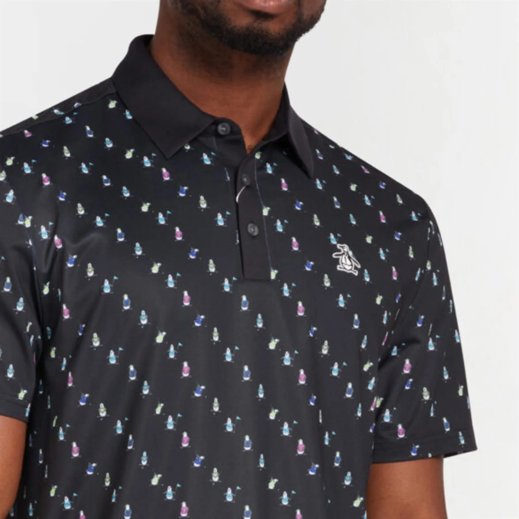 Swinging Pete Novelty Print Polo Caviar - SS23