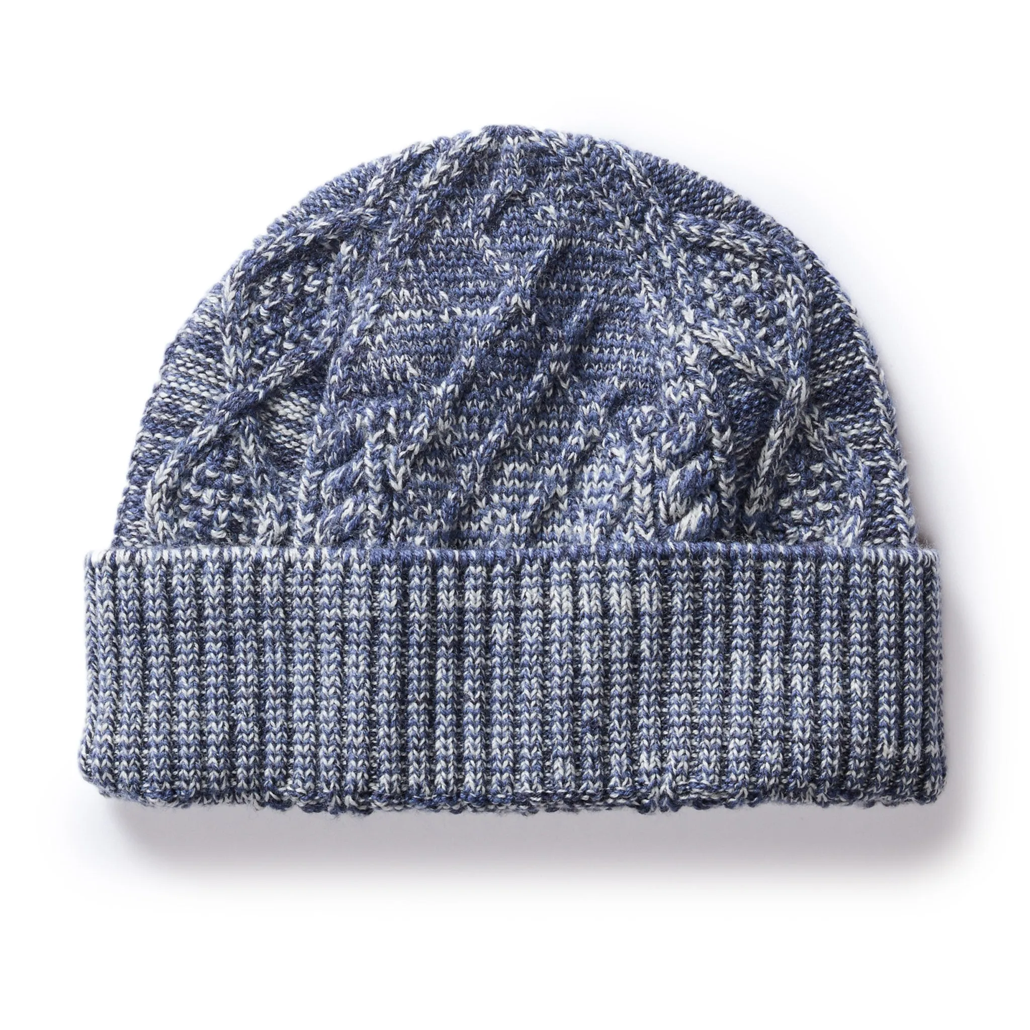 The Orr Beanie in Marled Indigo