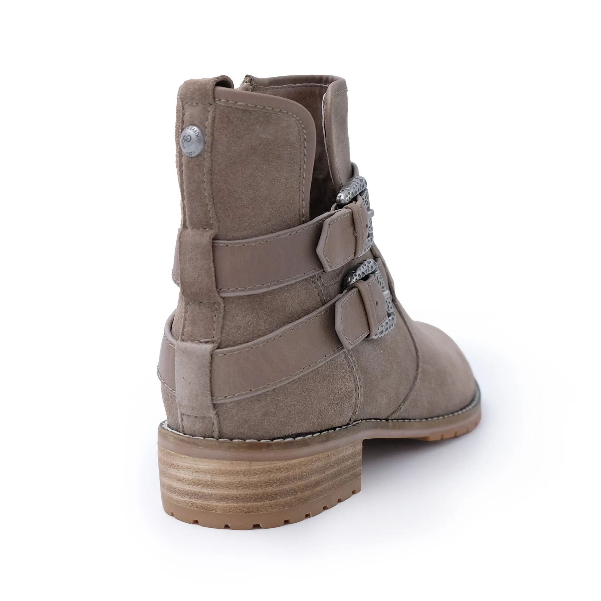 Tyler - Stylish Fashion Sheepskin Boot with Straps and Zip - Genuine Australian Sheepskin [Clearance]