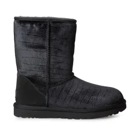 UGG Classic Short II Croc Black Boots - Women's