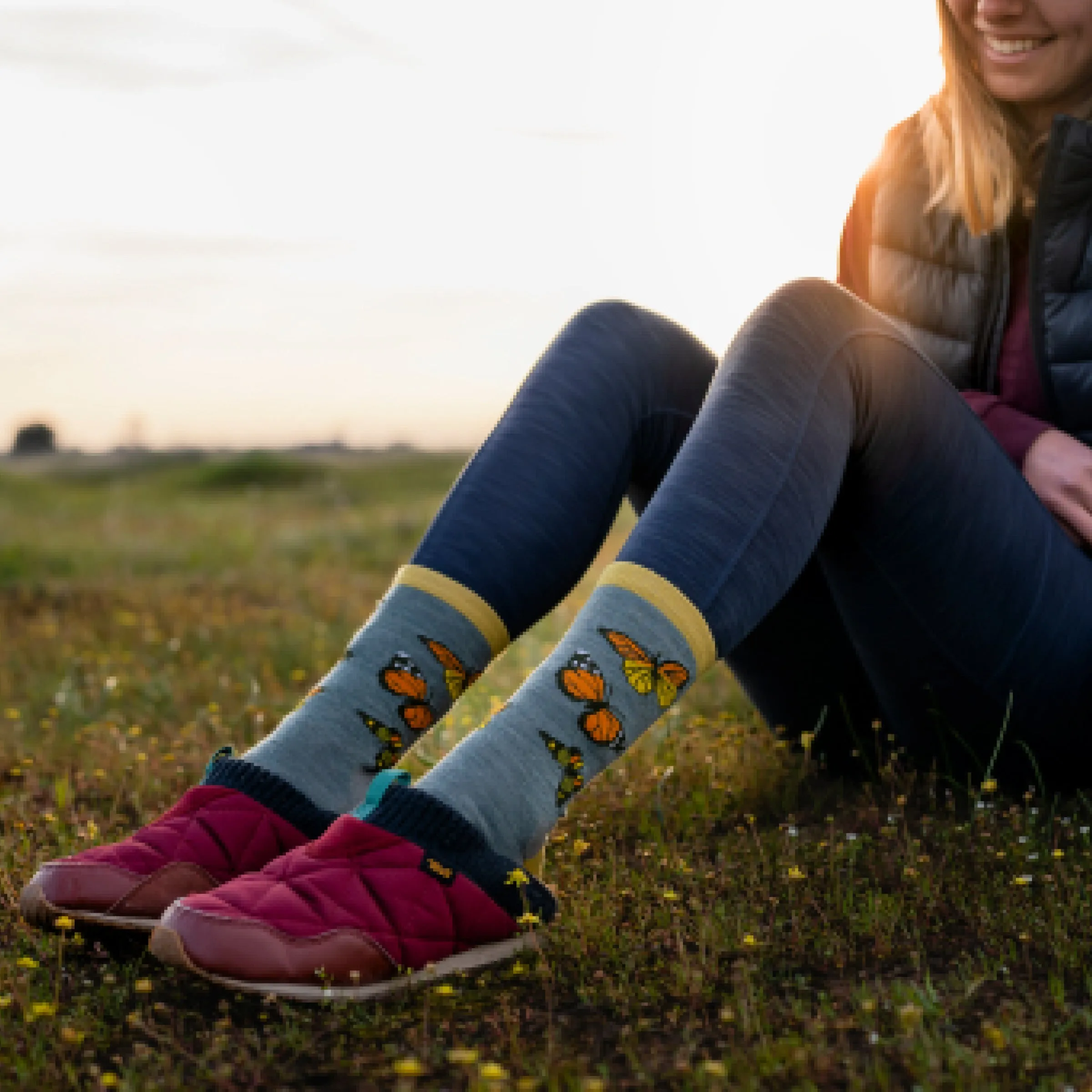 Women's Flutter Crew  Lightweight Lifestyle Sock